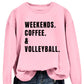 Women's Simple Round Neck Long Sleeve Loose Sweatshirt