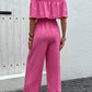 Women's Fashion Off-shoulder Solid Color Jumpsuit