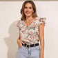 Summer New Sleeveless Leopard Print Ruffled Top