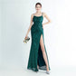 Women's Fashion Side Slit Sling Long Dress