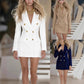 New Elegant Double-breasted Long-sleeve Dress For Women