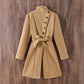 Veste tricotée à lacets et nœud à revers pour femme