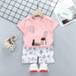 Costume à manches courtes pour enfants, beaux vêtements pour garçons