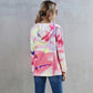 Tie-dye Print Gradient Hood Women's Sweater Top