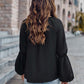 Solid Color And V-neck Loose Casual Women's Top