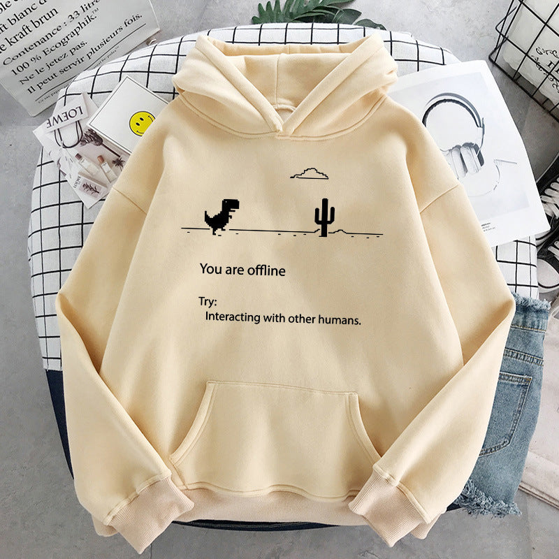 Women's Retro Dinosaur Fashion Casual Sweater