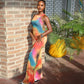 Women's Clothing Fashion Print Round Neck Pullover Sleeveless Dress