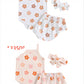 Ensemble trois pièces avec short et foulard à imprimé floral