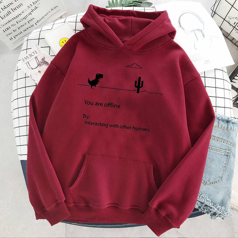 Women's Retro Dinosaur Fashion Casual Sweater