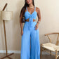 Camisole Pleated Loose Wide Leg Pants Two-piece Set