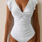 Bikini Swimsuit Solid Color Back Slimming One-piece Swimsuit