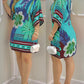 Women's Round-neck Tropical Printing Half-sleeved Casual Dress