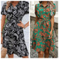 Robe chemise d'été ample à manches courtes