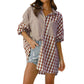 Women's Long-sleeved Shirt Fashion Loose Casual Plaid Shirt
