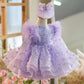 Butterfly Sequined Long Sleeve Princess Dress For Children