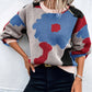 Fashionable All-match Jacquard Leisure Pullover Sweater