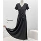 Short-sleeve Top And Drapey Skirt Two-piece Set