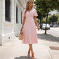 Short-sleeve V-neck French-style Elegant Dress