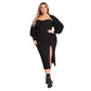 Outerwear Bra Top Backless Dress High Slit