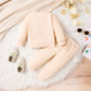Printed Bear Pullover Sweater Pleated Trousers Sports Suit