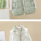 Women's Short Loose White Duck Down Vesttrendy Waistcoat