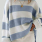 Women's Bell Sleeve Loose Sweater Striped