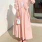 Women's Fashionable All-match Solid Color Short Coat Skirt Suit