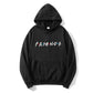Sweat-shirt à capuche à manches longues et imprimé Letter Friend pour femme