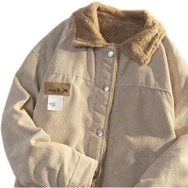 Loose Corduroy Black Carpet Boys And Girls All-matching Casual Trendy Comfortable Shirt