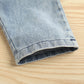 Printed Small Sun Rib Neckline T-shirt Denim Strap