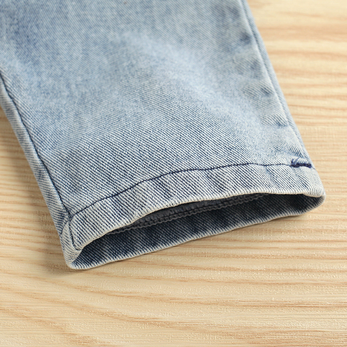 Printed Small Sun Rib Neckline T-shirt Denim Strap