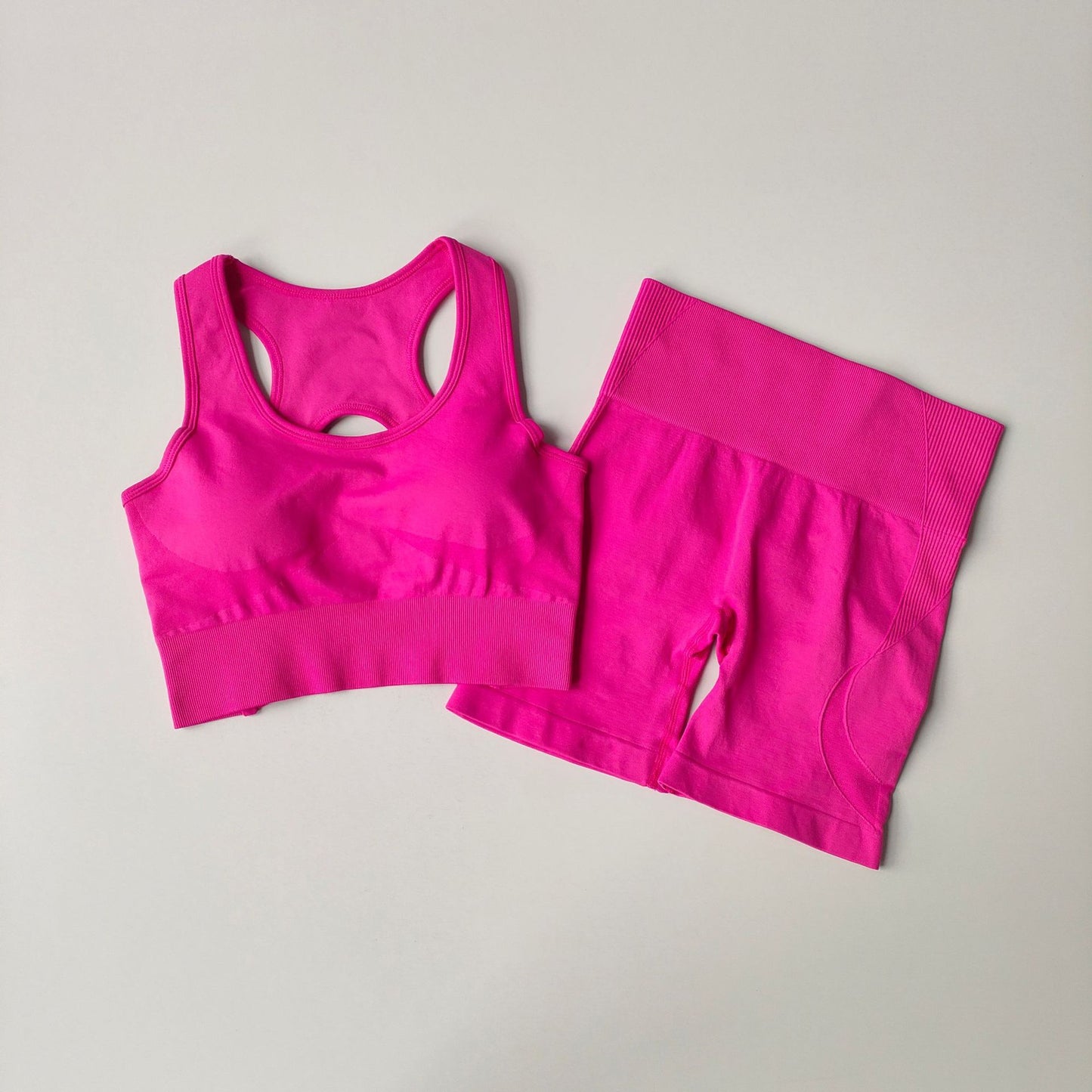 Quick-drying Sports Suit Women's Seamless Yoga Suit Yoga Clothes Shorts Two-piece Set