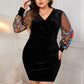 Hip Embroidery Design V-neck Dress Women