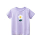 Short-sleeved T-shirt For Girls Flower Print Top