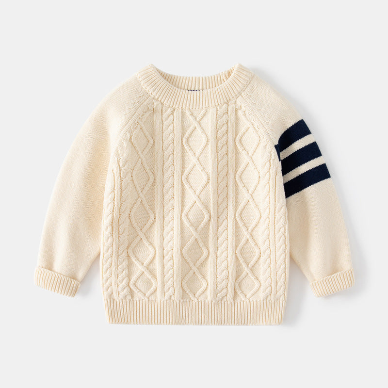 Pull de couleur unie pour enfants