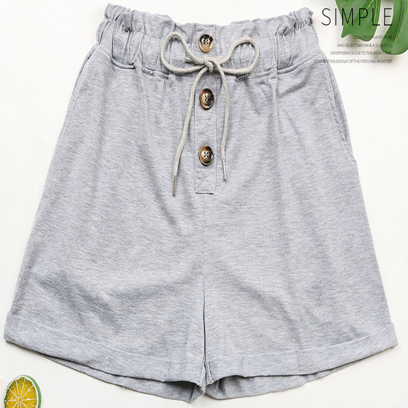Short de sport décontracté taille haute élastique pour femme