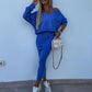 European And American Women's Clothing Vest Skirt V-neck Sweatshirt Sweater Set