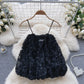 Three-dimensional Jacquard Flower Short Camisole