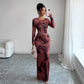 Long-sleeve T-shirt And Tight Long Skirt Set