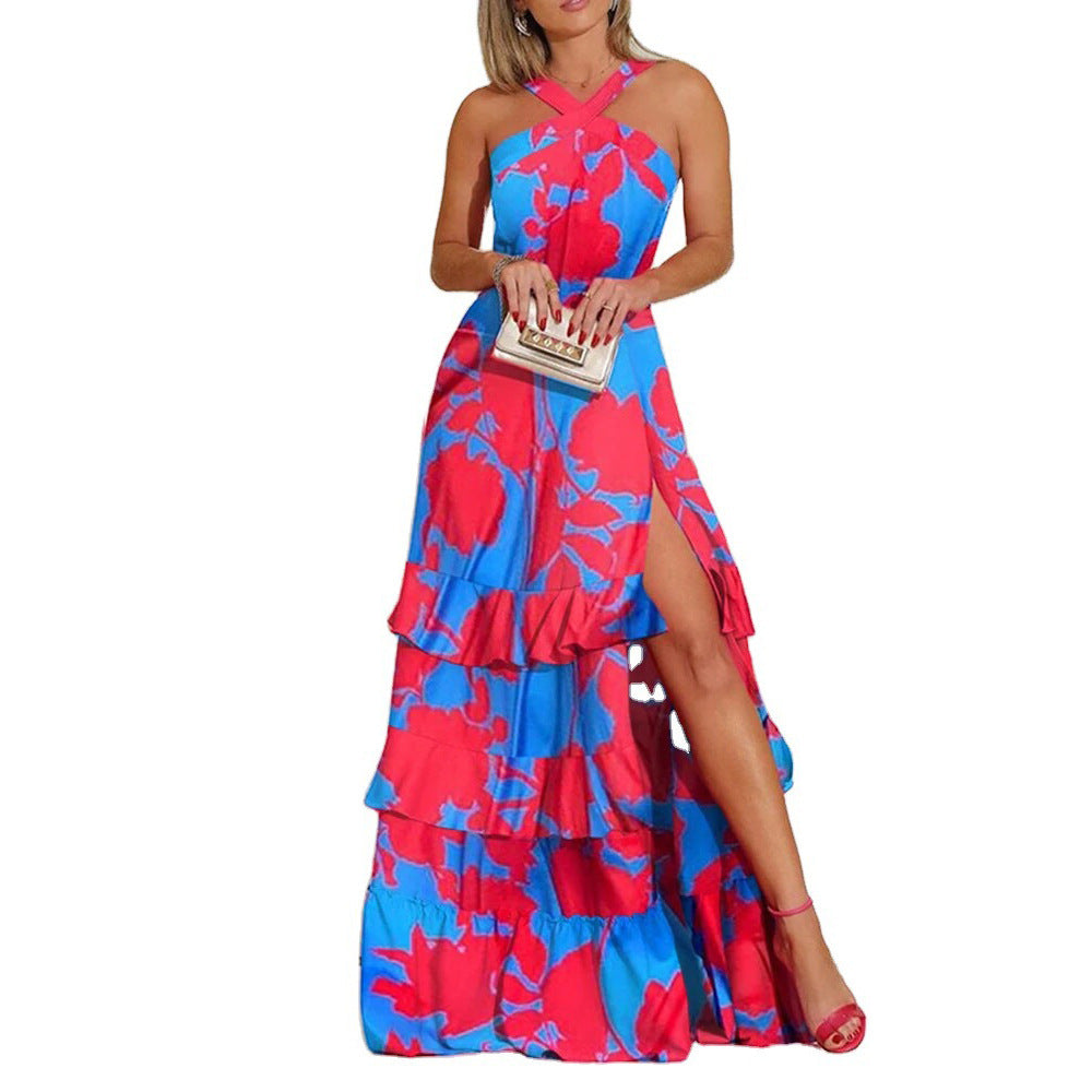 New Strap Dress Bohemian Printed Sleeveless