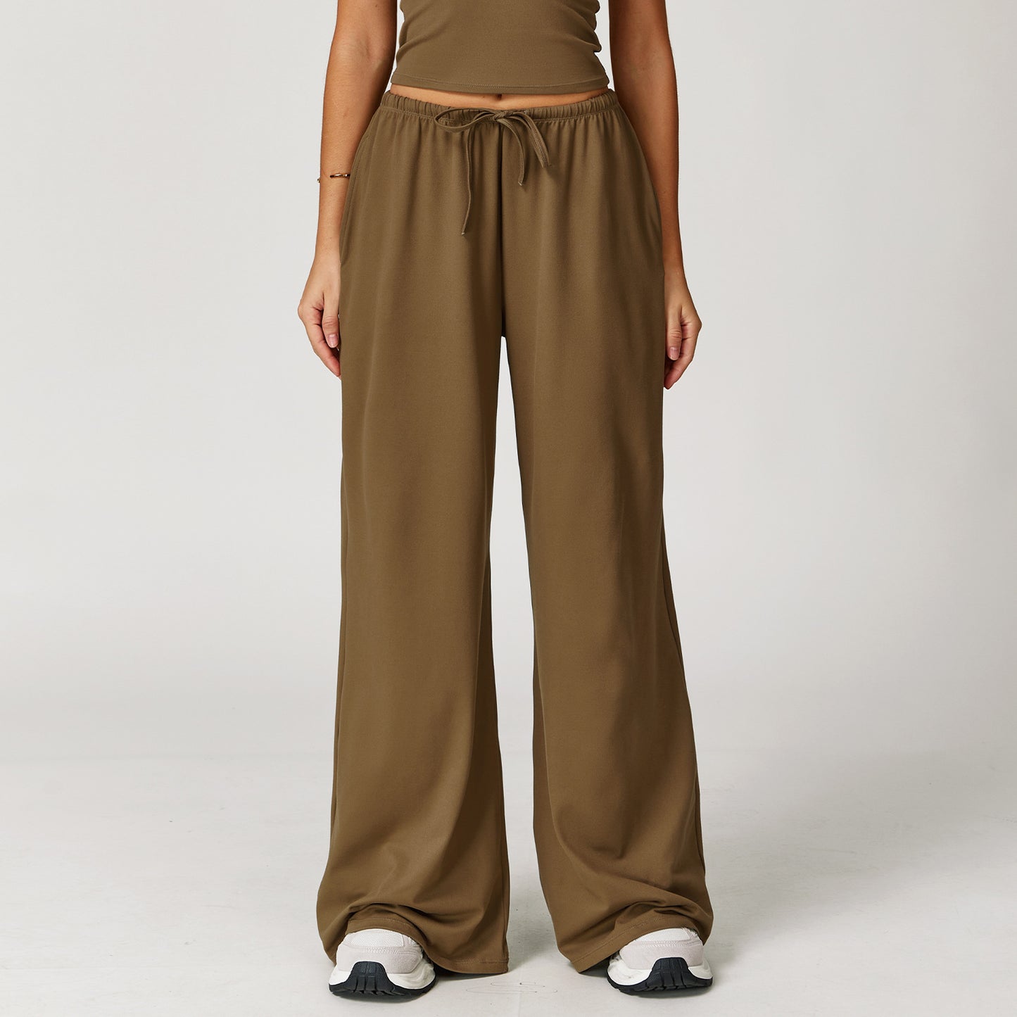 Brushed Trousers Pendant Wide Leg Loose Casual Pants For Women