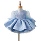Girls' Blue Party European And American Children Umbrella Princess Dress