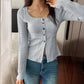 Solid Color Long Sleeve Bottoming Shirt T-shirt For Women