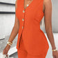 European And American Ladies Fashion Comfort And Casual Open Chest Lace-up Short-sleeved Shirt