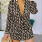 Women's Fashionable Printed Long-sleeved Shirt
