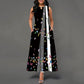 Womens Printed Crew-Neck Sleeveless Tank Dress