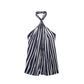 European And American Style Striped Halter Top Loose Trousers