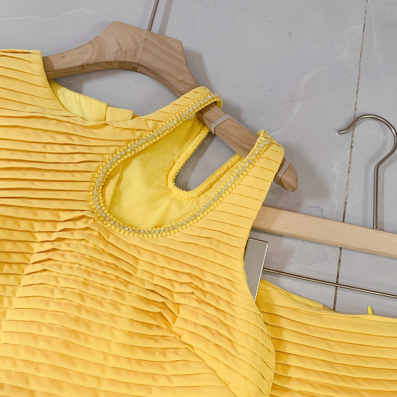 Nouveau costume chic à la mode, gilet creux horizontal, jupe irrégulière