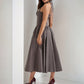 Women's Elegant Sexy And Alluring Halterneck Backless Lace Up Dress