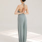 Women's Halter Beauty Back Fitness Jumpsuit